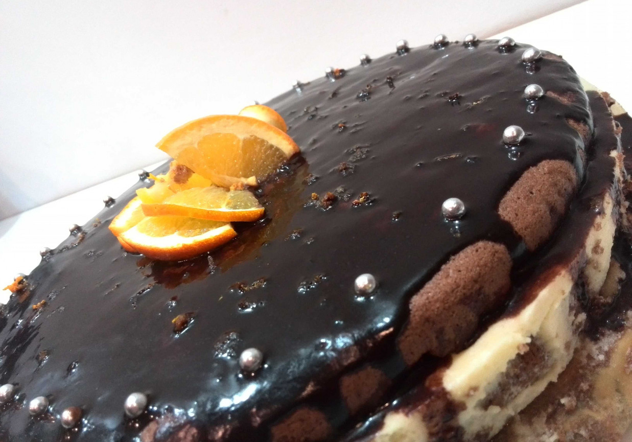 Tort kawowo - pomarańczowy foto