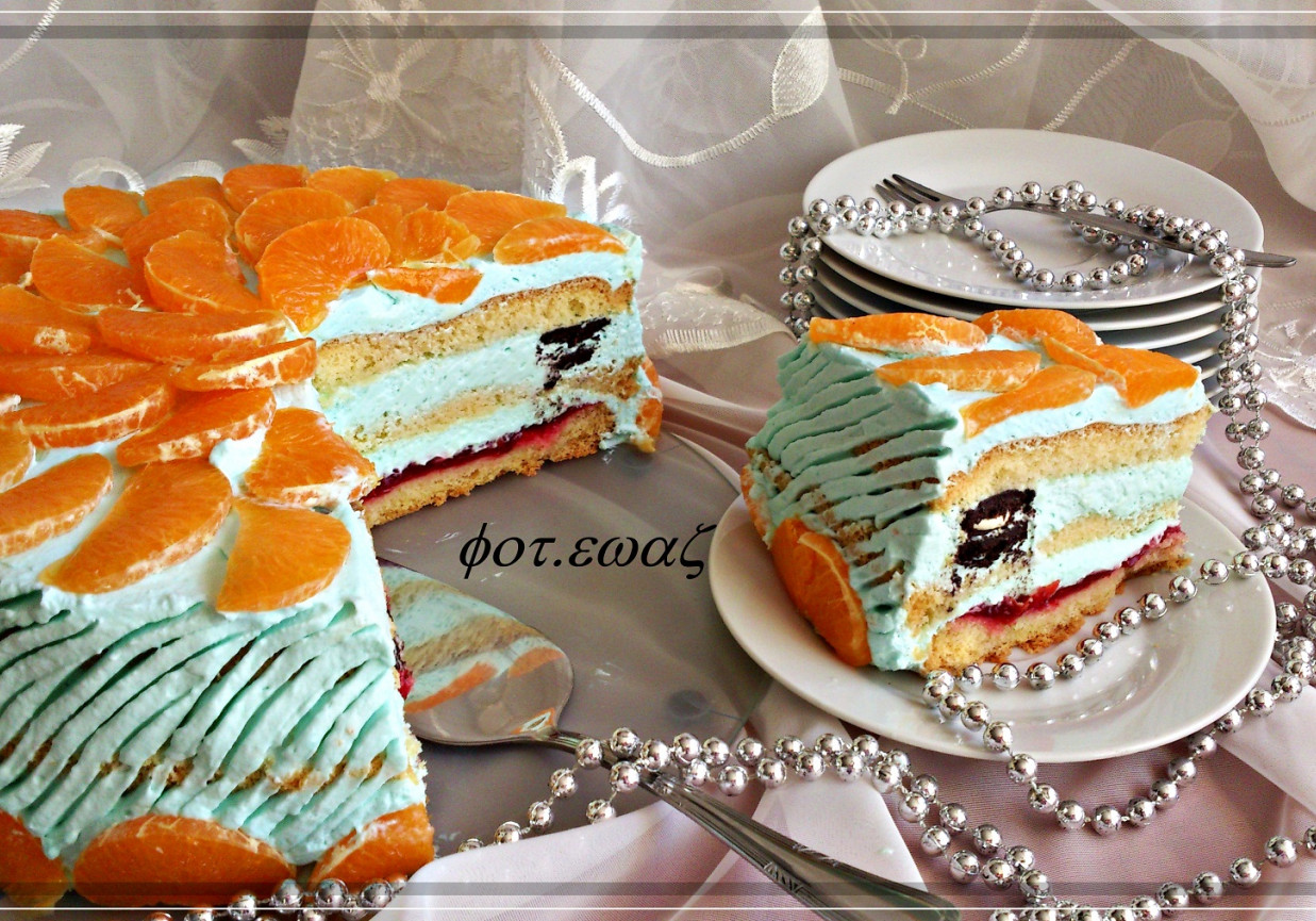 Tort mandarynkowo waniliowy foto