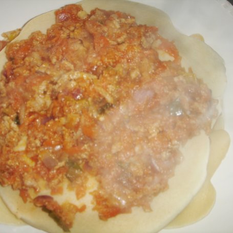Krok 5 - Tort naleśnikowy z mięsem i warzywami foto