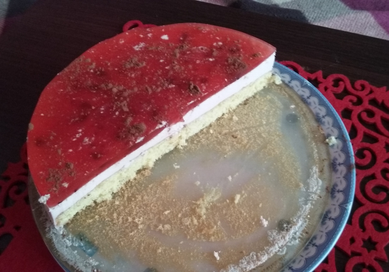 Tort piankowy z galaretką foto