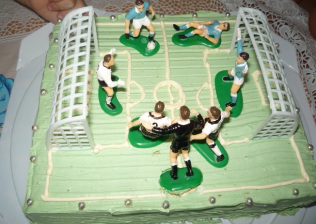 Fotografia przedstawiająca tort piłkarza