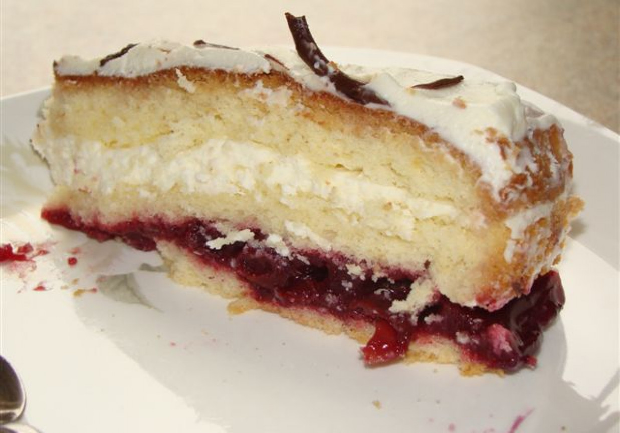 Tort serowo – wiśniowy foto