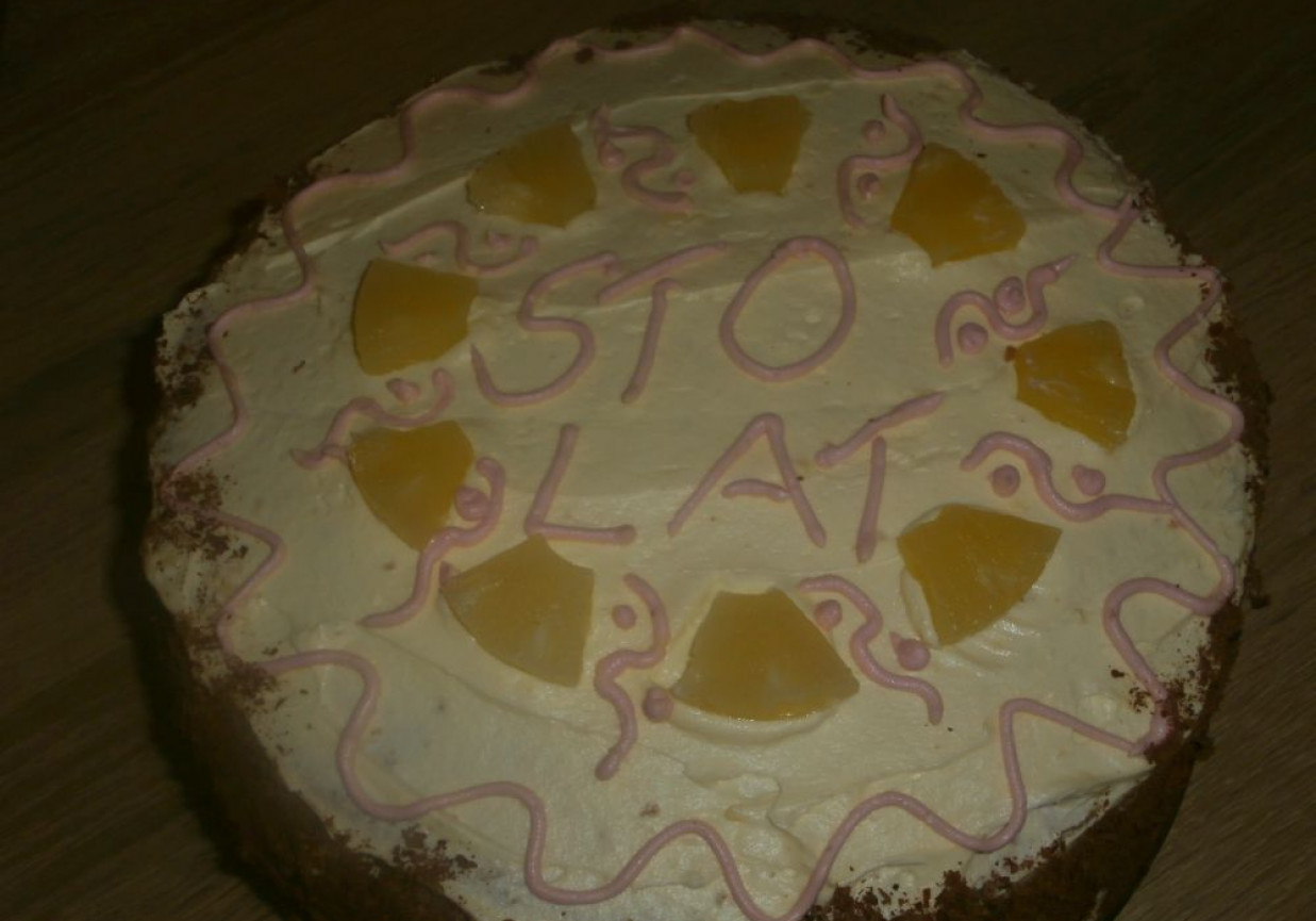 Tort śmietanowo- ananasowy foto