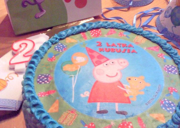 Fotografia przedstawiająca Tort urodzinowy Świnka Peppa