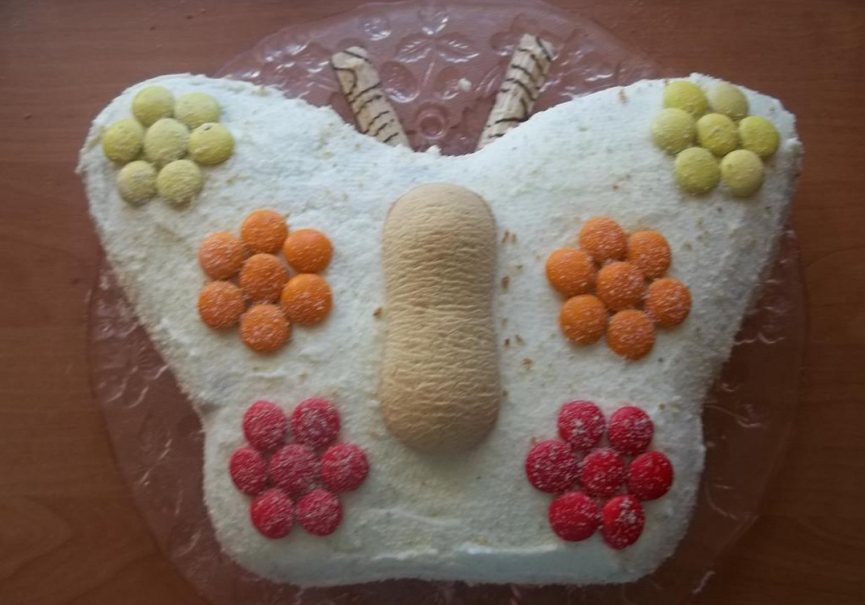 Tort w kształcie motyla foto