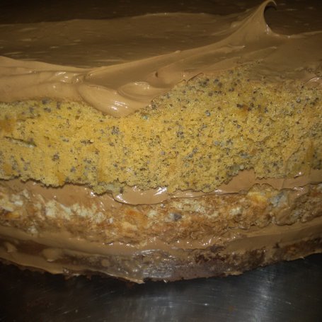 Krok 4 - TORT W TRZECH SMAKACH Z KREMEM CZEKOLADOWYM foto