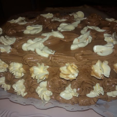 Krok 5 - TORT W TRZECH SMAKACH Z KREMEM CZEKOLADOWYM foto