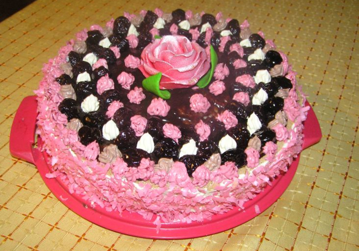 Tort wiśniowo-czekoladowy foto