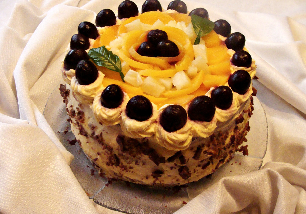 Tort  z owocami foto