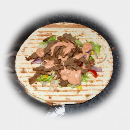 Krok 7 - Tortilla z kebabem foto