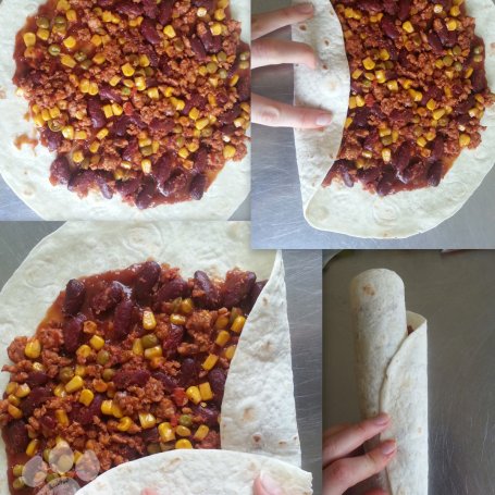 Krok 7 - Tortille z fasolą i mięsem mielonym foto