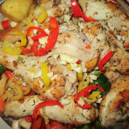 Krok 3 - Udka kurczaka z duszonymi warzywami foto