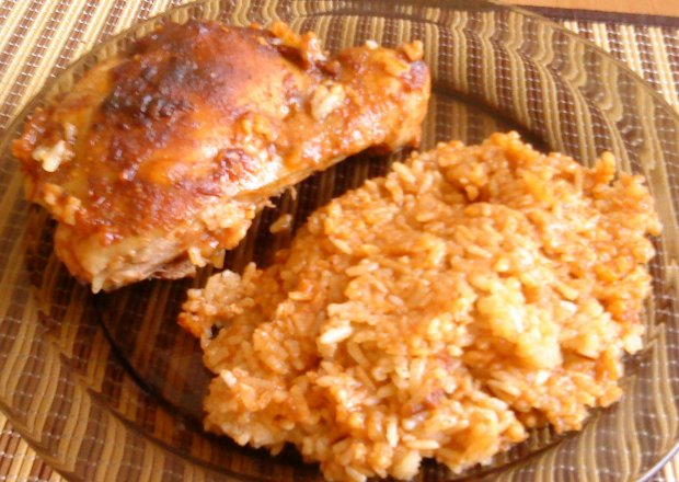 Fotografia przedstawiająca Udka pieczone z ryżem