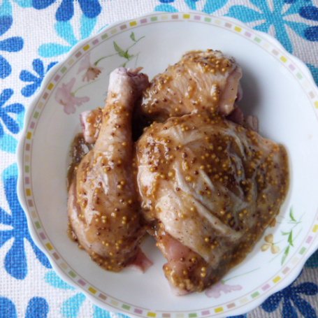 Krok 3 - Udka z kurczaka w musztardowo-miodowej marynacie foto