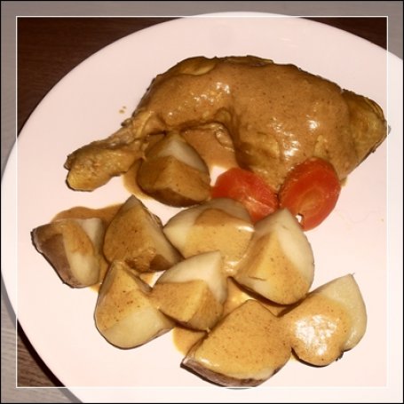 Krok 5 - Udko kurczaka gotowane w sosie musztardowym foto