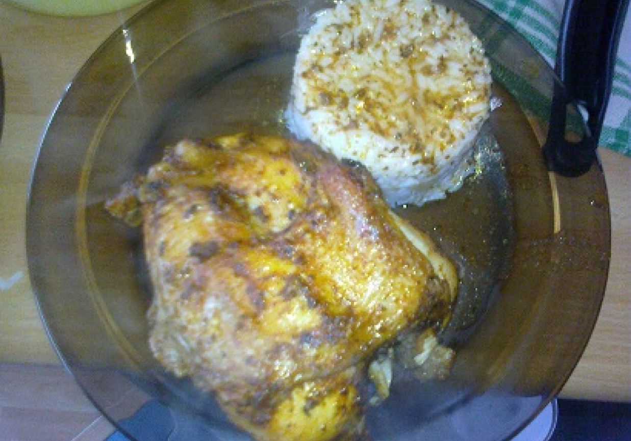 udko kurczaka z ryżem foto