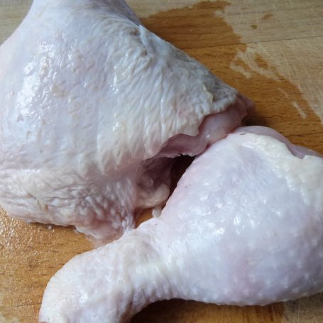 Krok 4 - Udko z kurczaka w majonezowo-czosnkowej marynacie  foto