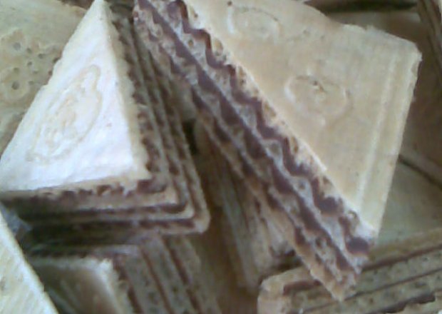 Fotografia przedstawiająca Wafle z masa kakaowa