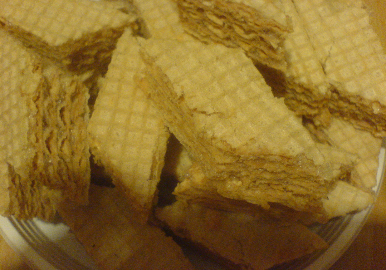 Wafle z przecierem jablkowym foto