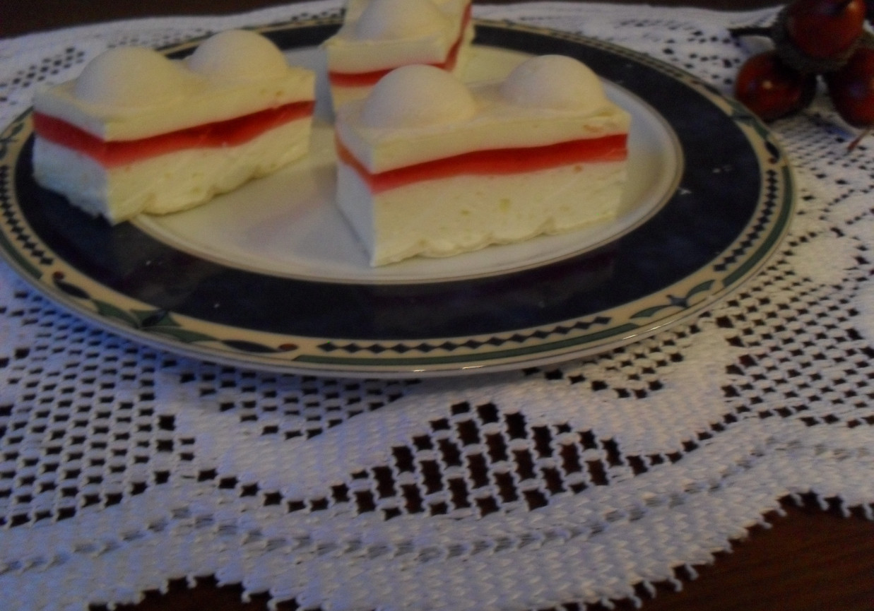 Wafle z ptasim mleczkiem foto