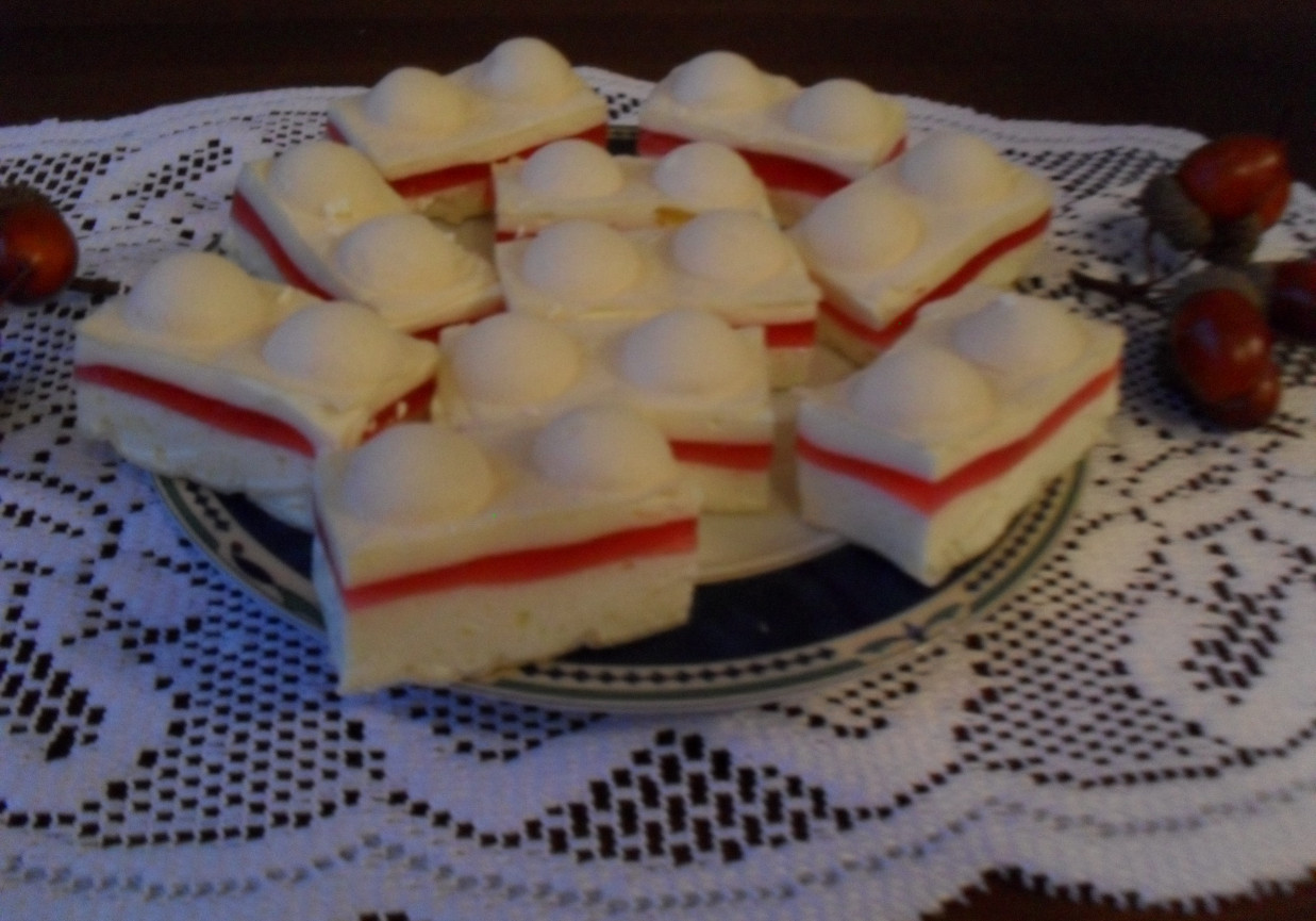 Wafle z ptasim mleczkiem foto