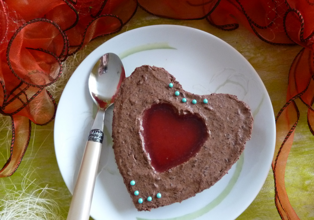 Walentynkowe serduszko czekoladowo-kawowe (bez pieczenia) foto