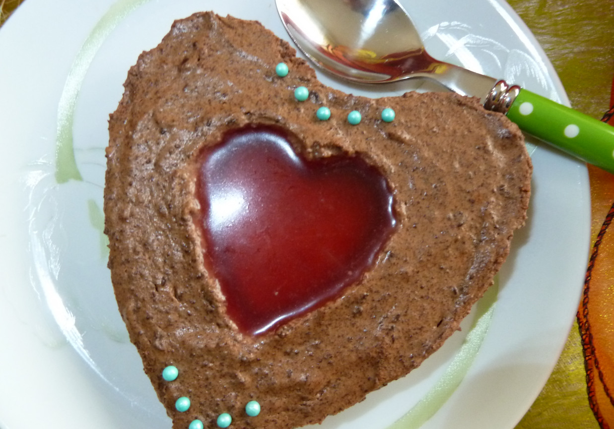 Walentynkowe serduszko czekoladowo-kawowe (bez pieczenia) foto