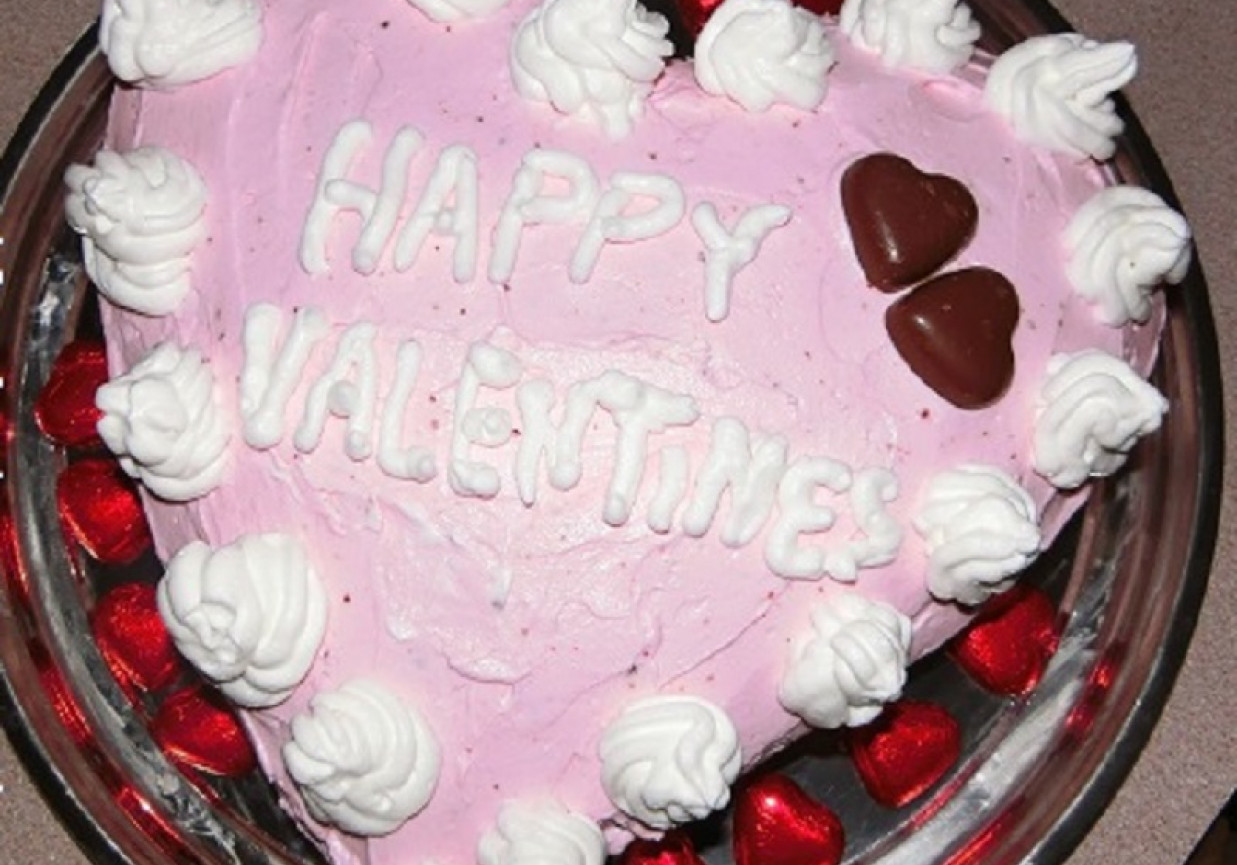 Walentynkowy tort serce foto