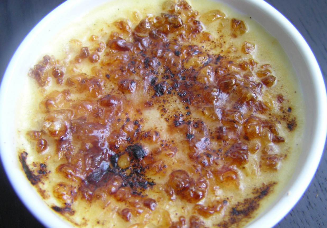 Waniliowy crème brûlée foto