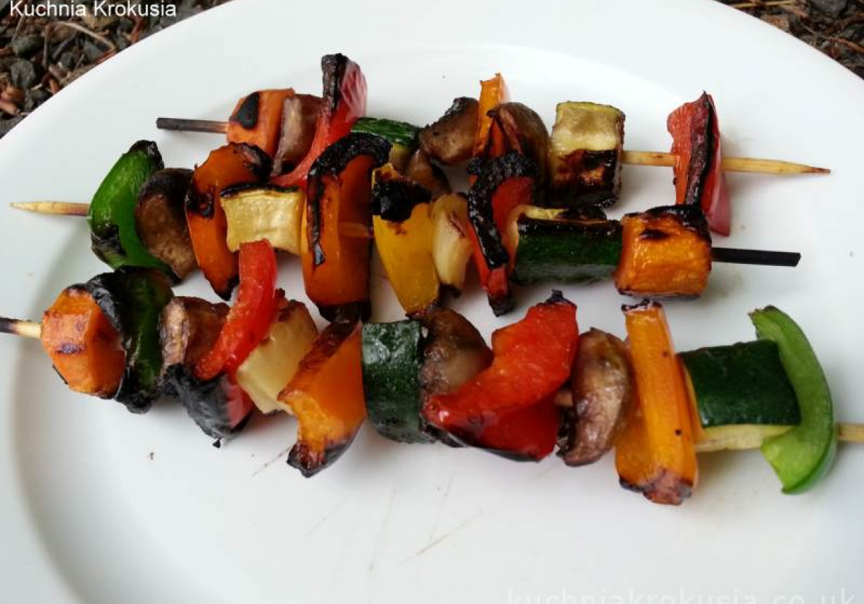 Warzywa w miodzie z grilla foto