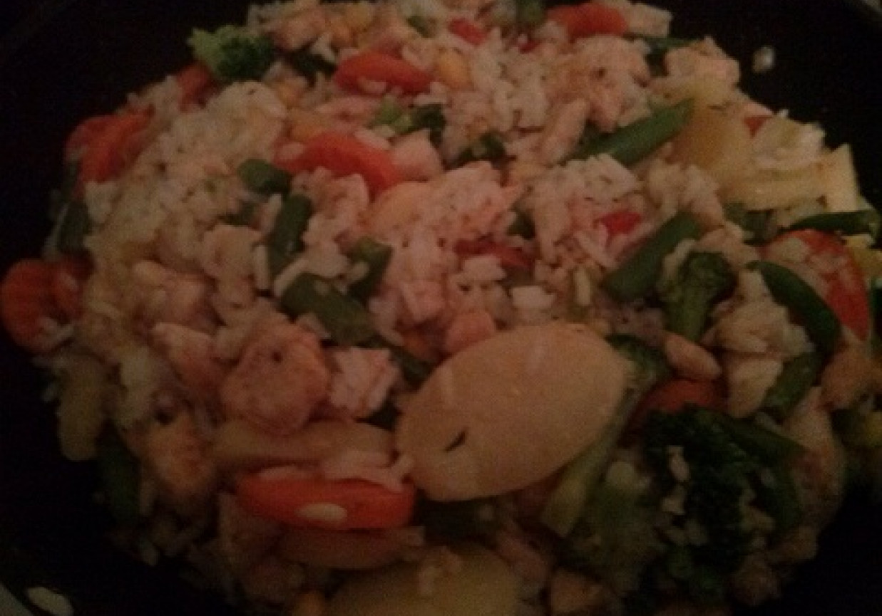 warzywa z ryżem foto