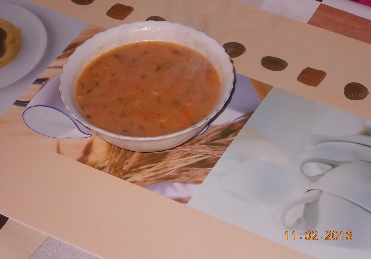Warzywna zupa na barzancie foto