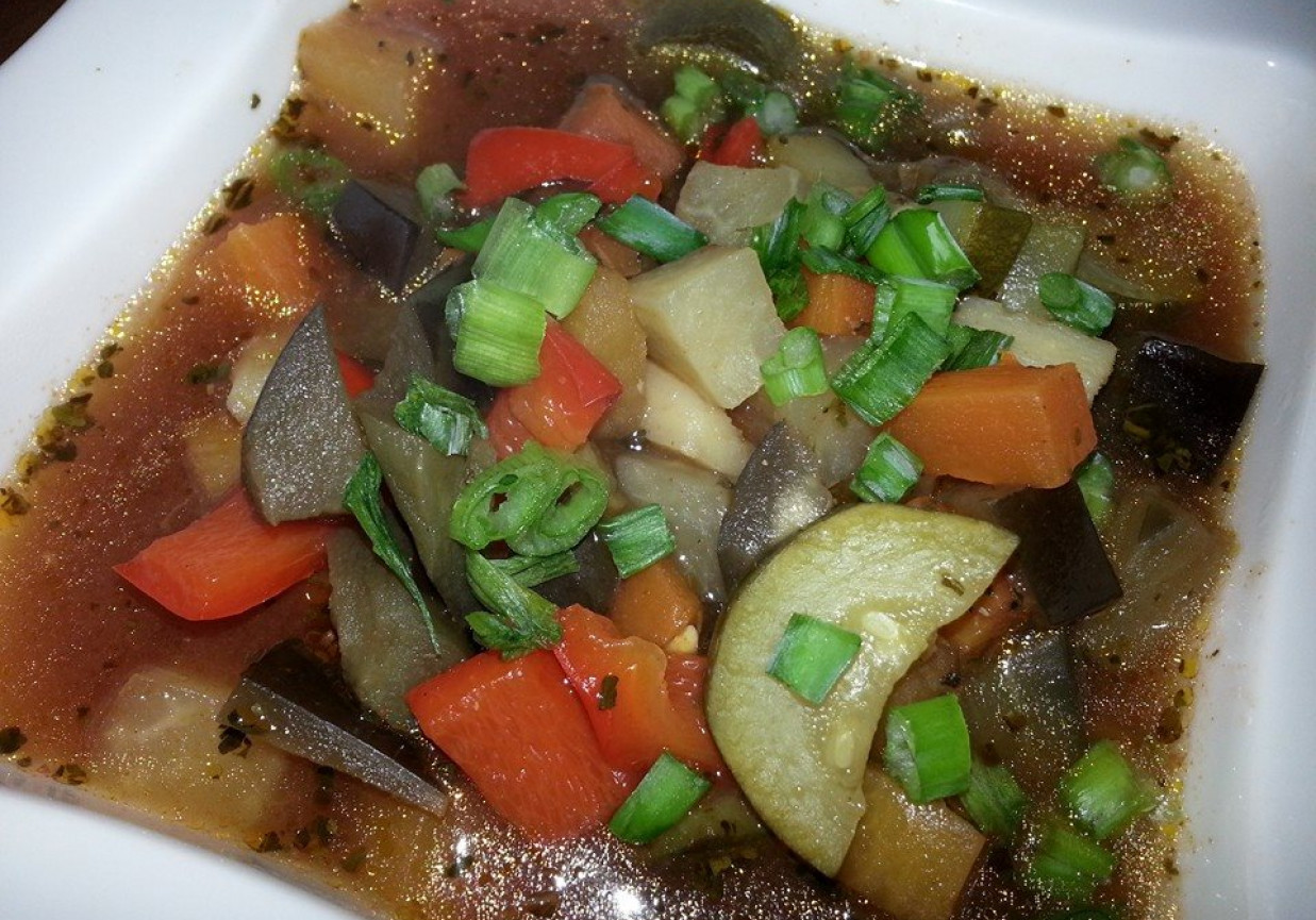 Warzywna Zupa  z Bakłażanem. foto