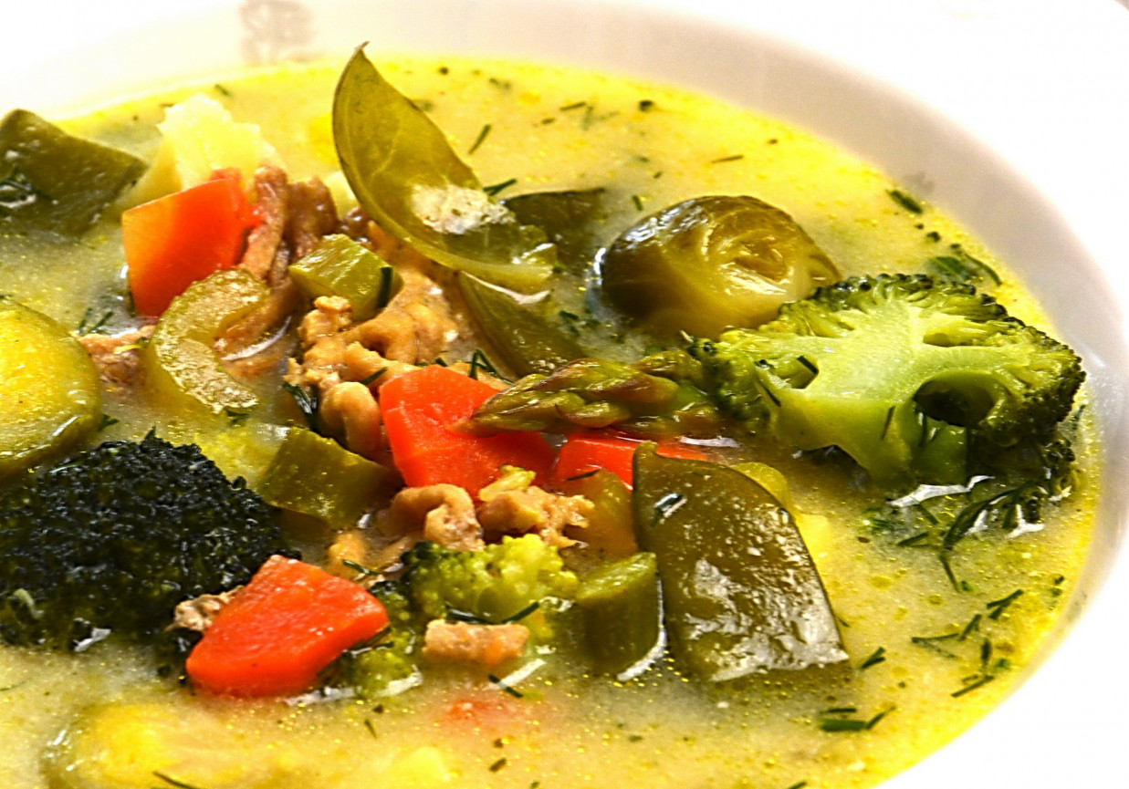 Warzywna zupa z cielęciną foto