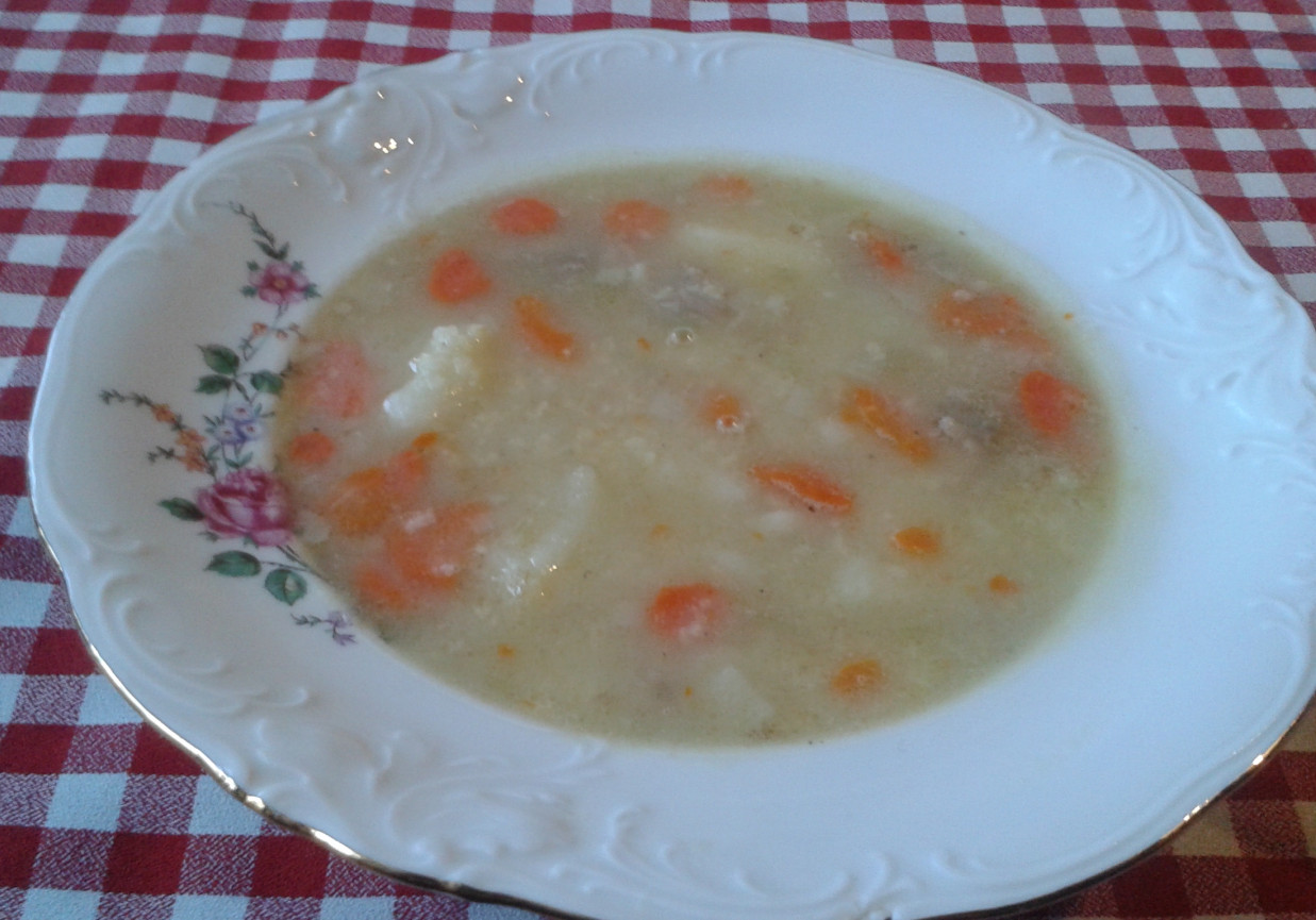 Warzywna zupa z kaszą jaglaną  foto
