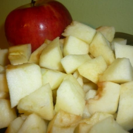 Krok 1 - wątróbka z jabłkami i ziołami foto