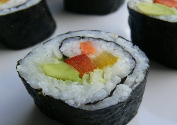 Fotografia przedstawiająca Wega?skie ostre sushi