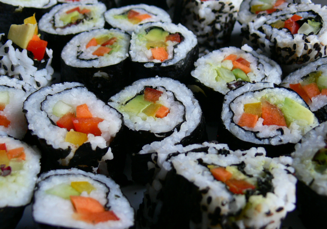 Wega?skie ostre sushi foto