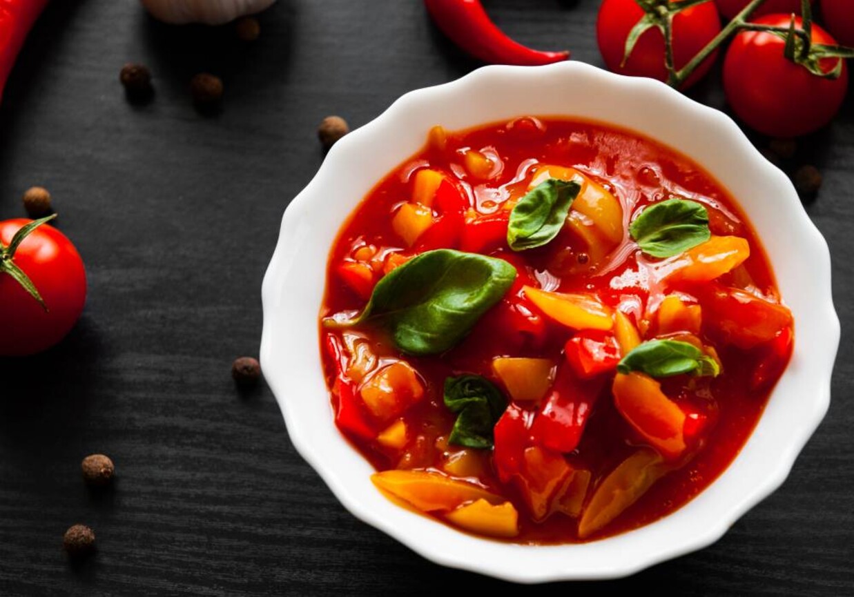 Węgierskie leczo z cukinią foto