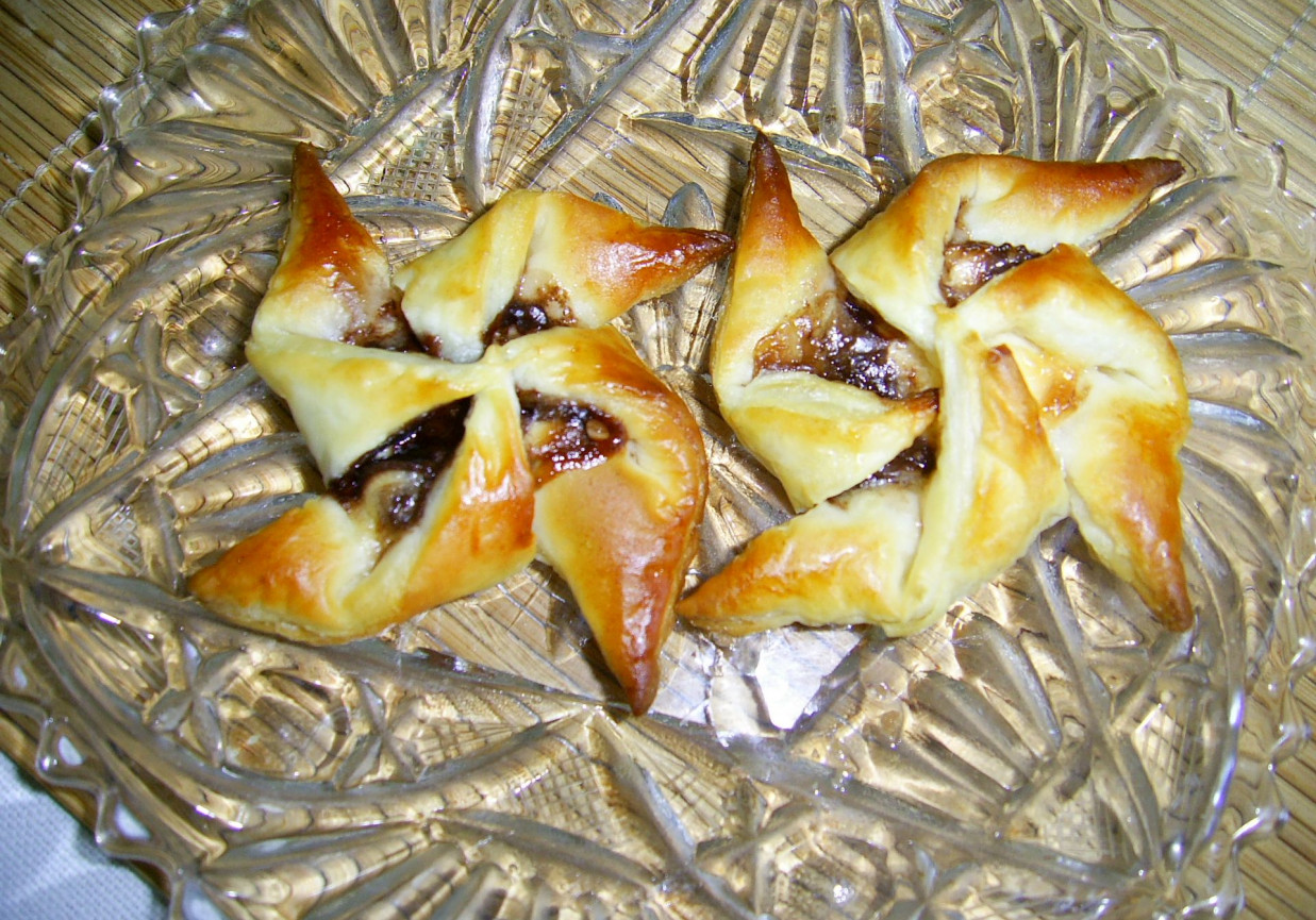 Wiatraczki z kremem orzechowym foto