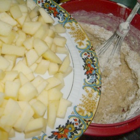 Krok 1 - wielka muffina gruszkowo jabłkowo rumowa z prodiża.... foto