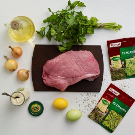 Krok 1 - Wielkanoc: Pieczeń w ziołowej kruszonce z ćwikłą i chrzanem foto