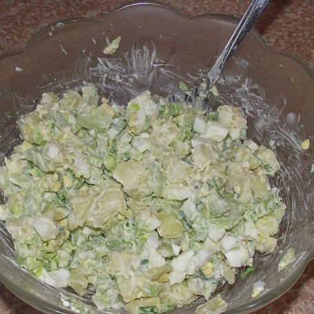 Krok 4 - Wielkanocna sałatka ziemniaczana z selerem  naciowym  foto