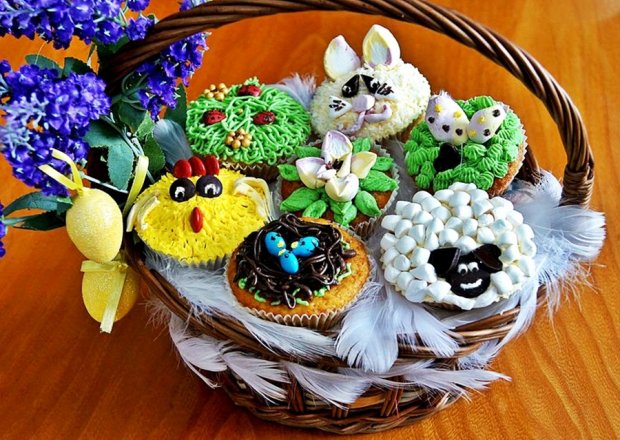 Fotografia przedstawiająca Wielkanocne muffinki