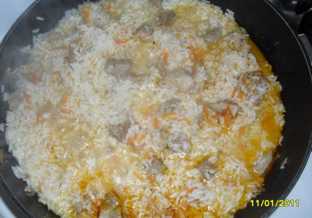 Wieprzowina z ryżem. foto