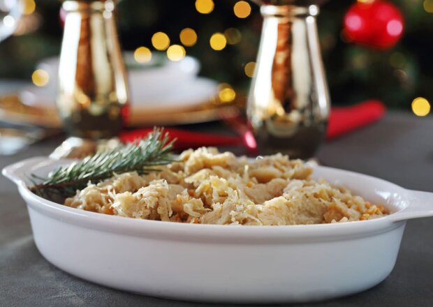 Fotografia przedstawiająca Wigilijny groch z kapustą i grzybami