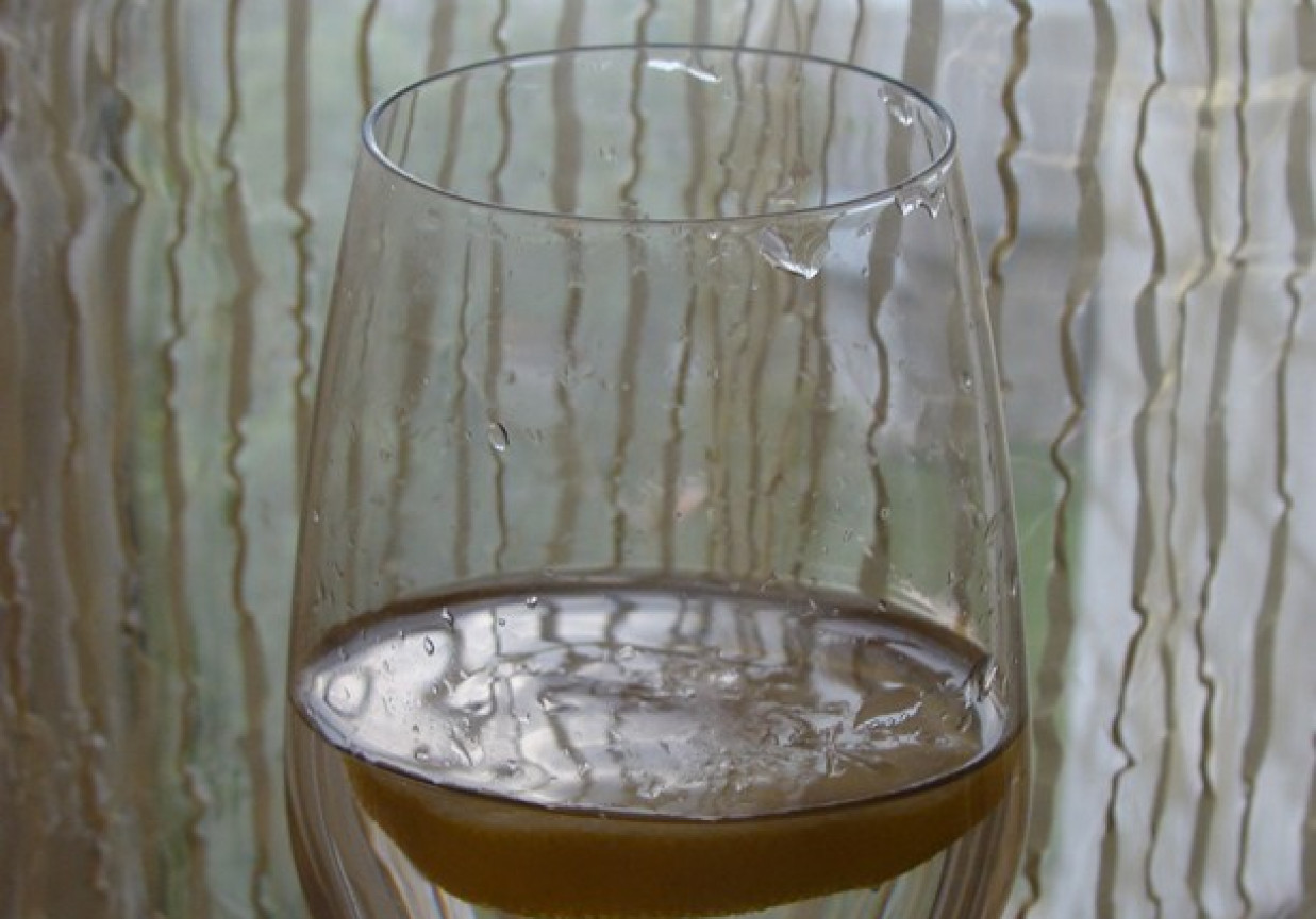 Wino z cytrynową zakąską foto