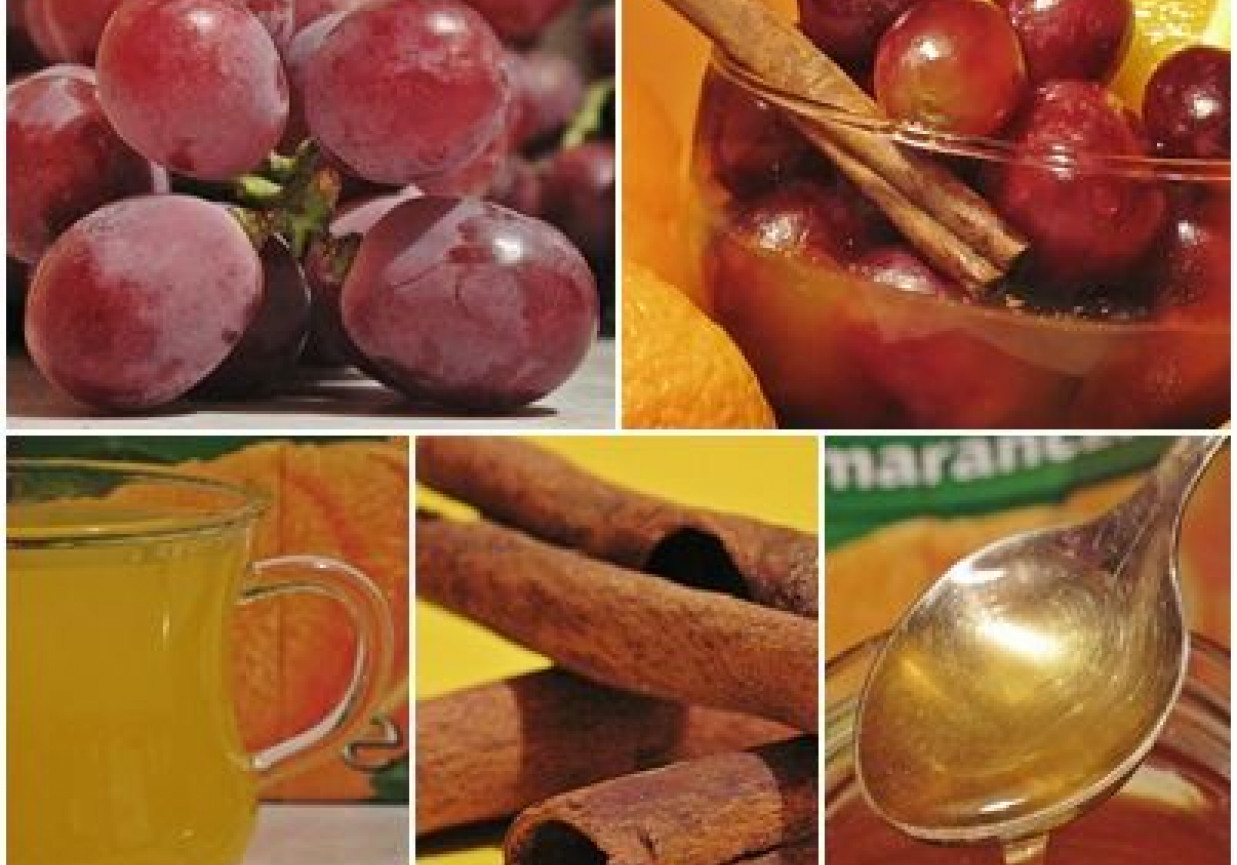Winogrona w aromatycznym sosie foto