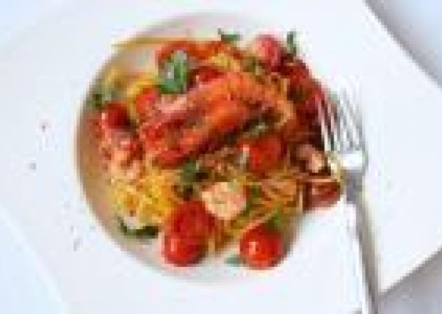 Włoska klasyka smaku - spaghetti z krewetkami foto