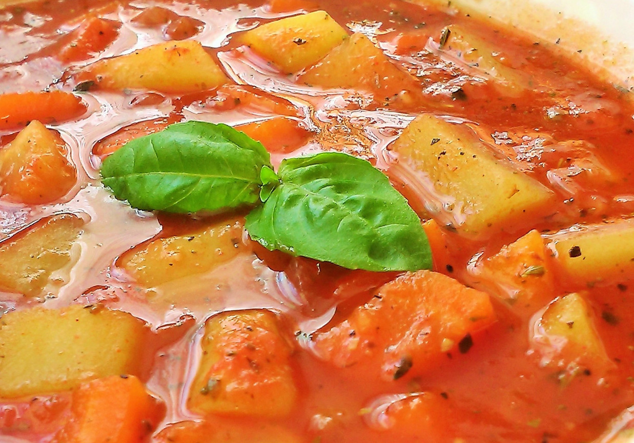 Włoska zupa pomidorowa foto
